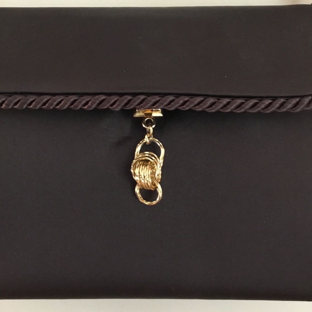 Vintage 50’s-60’s Walborg Brown Satin Bag - Picture 2 of 11